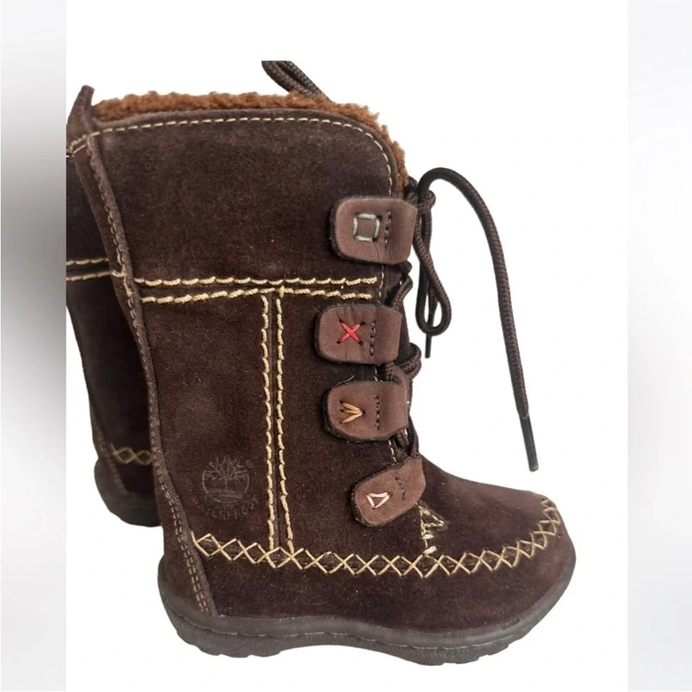 Timberlands Brown Suede High Snow Winter Boots